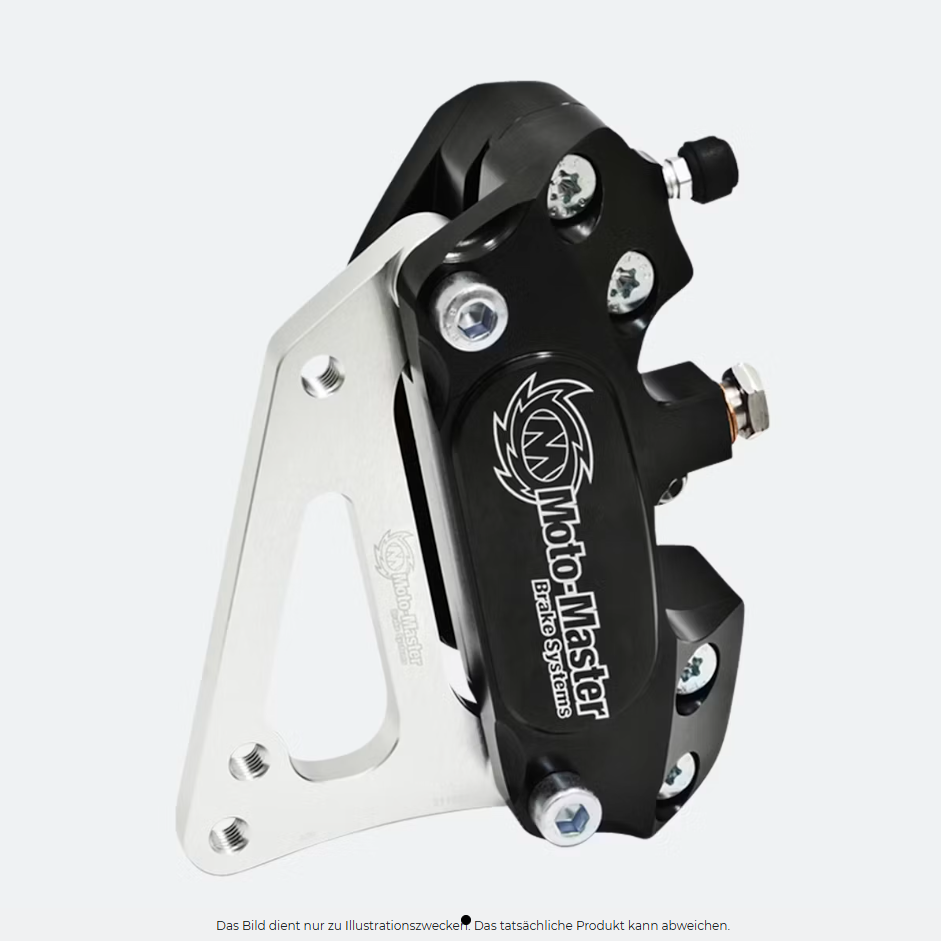 Bremssattel Moto-Master Supermoto 4-Kolben inkl. Adapter 320 + Bremsbeläge